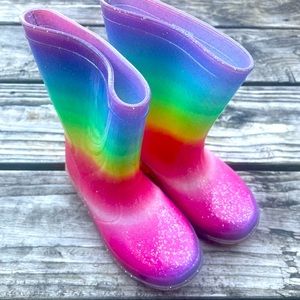 Toddler Girls Size 11 Rainbow Ombre Rain boots